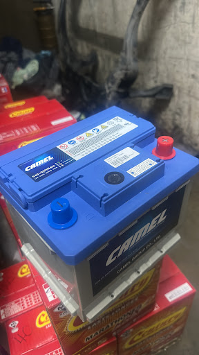 Car battery and tyre patching