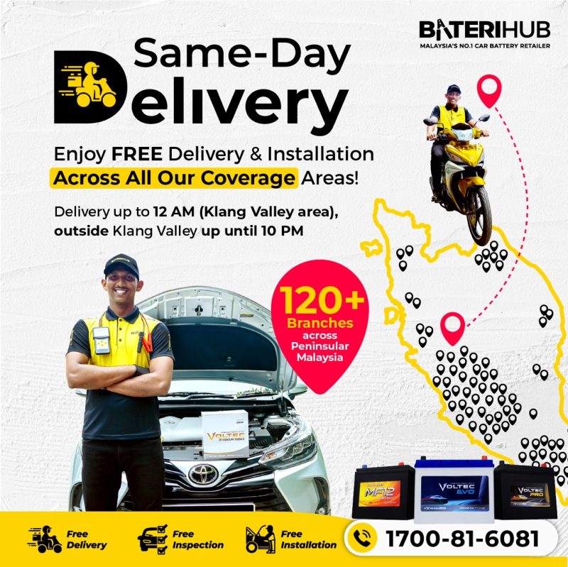 BateriHub di Taman Setia, Balakong, Cheras, Selangor – Pusat Penjagaan Bateri Terbaik